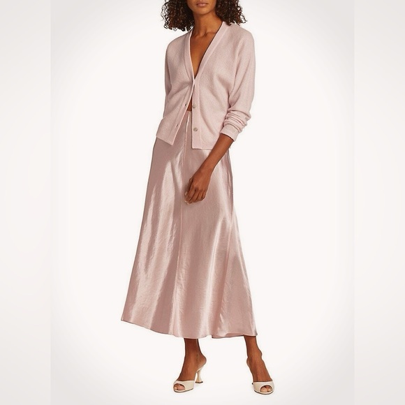 Vince Paneled Satin Slip Skirt - Picture 7 of 8